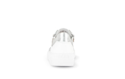 GABOR - 43.330.29 LACED/ZIP FASHION SHOE - WHITE/GREY