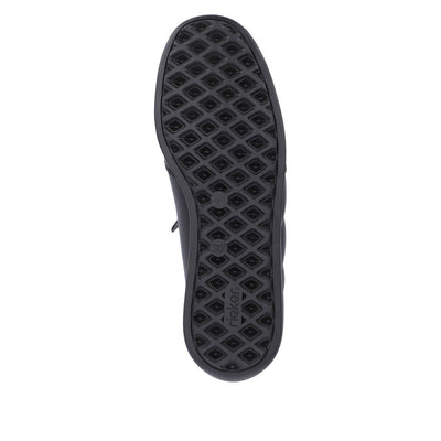 RIEKER - 44277-00 TEX FLAT SLIP-ON /ZIP SHOE - BLACK