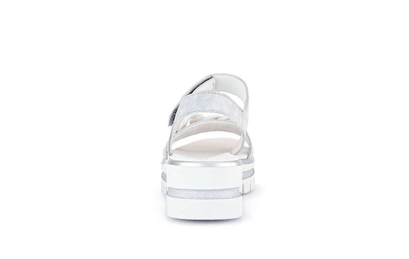GABOR - 44.624.19 MEDIUM WEDGE SANDAL - LIGHT GREY SUEDE