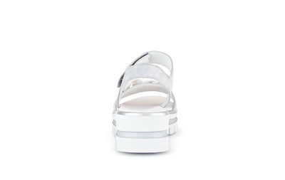 GABOR - 44.624.19 MEDIUM WEDGE SANDAL - LIGHT GREY SUEDE