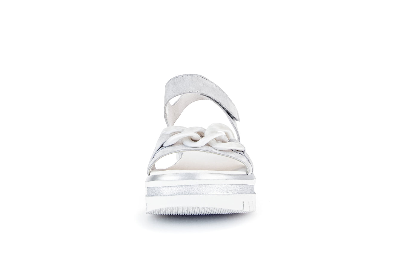 GABOR - 44.624.19 MEDIUM WEDGE SANDAL - LIGHT GREY SUEDE