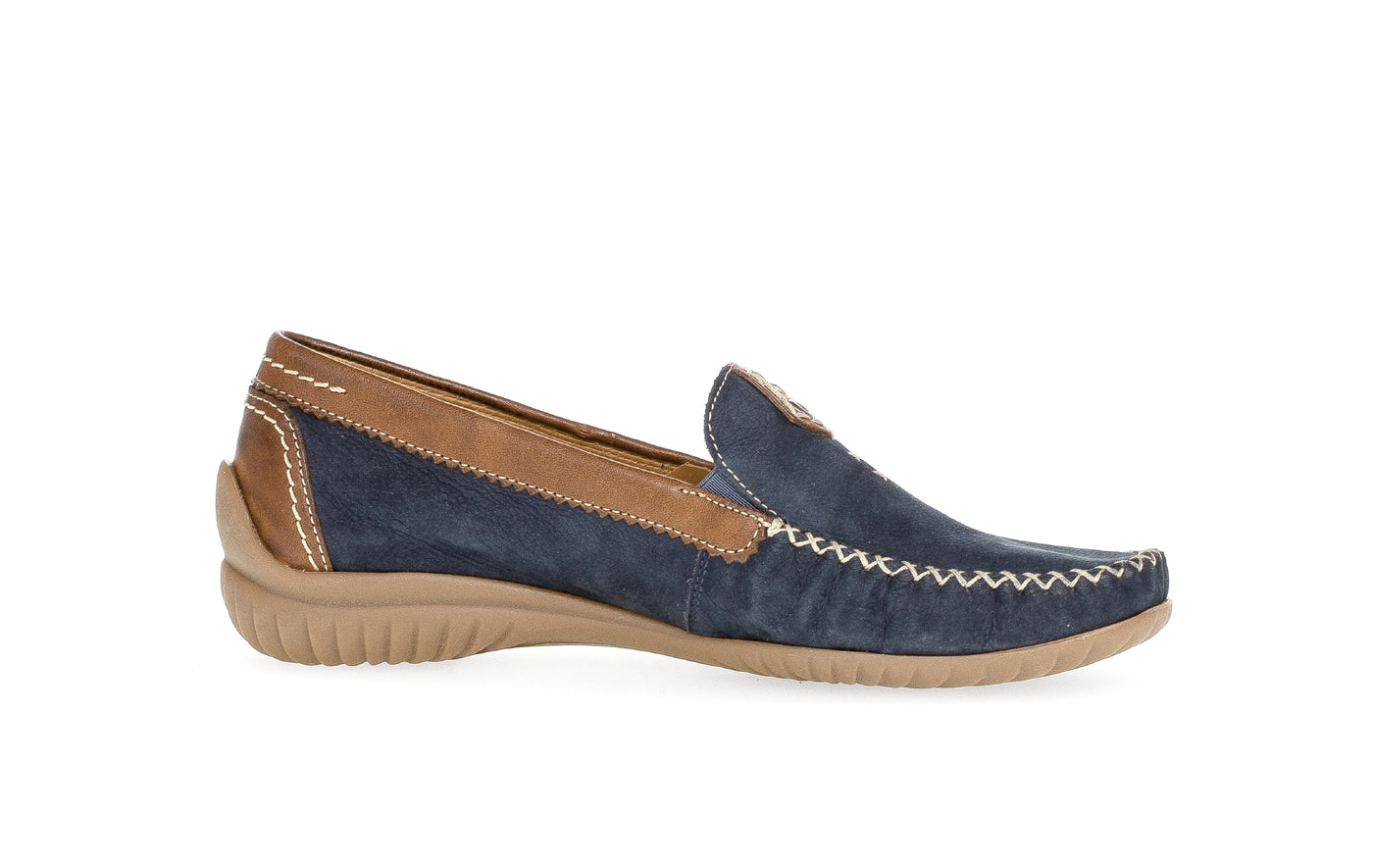GABOR - 46.090.46 FLAT LOAFER - NAVY/TAN