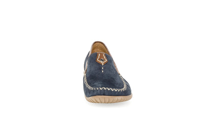 GABOR - 46.090.46 FLAT LOAFER - NAVY/TAN