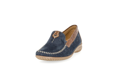 GABOR - 46.090.46 FLAT LOAFER - NAVY/TAN