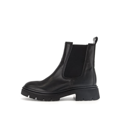 GABOR - 51.850.27 CHUNKY ZIP ANKLE BOOT - BLACK LEATHER