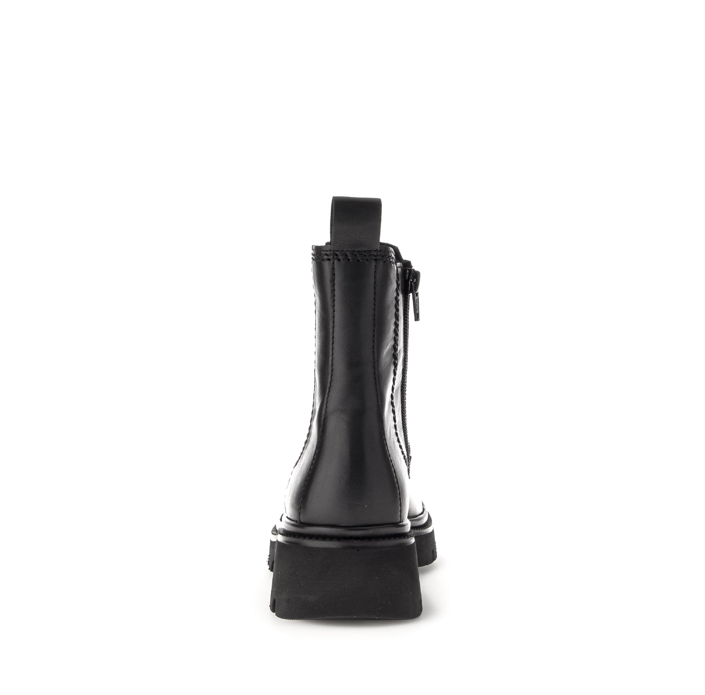 GABOR - 51.850.27 CHUNKY ZIP ANKLE BOOT - BLACK LEATHER