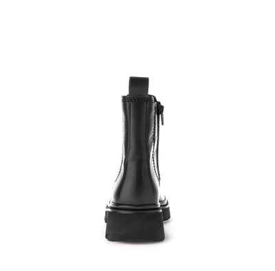 GABOR - 51.850.27 CHUNKY ZIP ANKLE BOOT - BLACK LEATHER