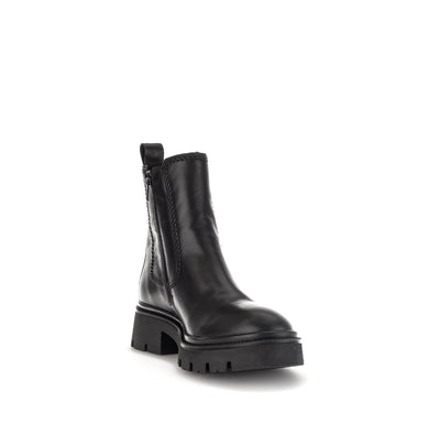 GABOR - 51.850.27 CHUNKY ZIP ANKLE BOOT - BLACK LEATHER
