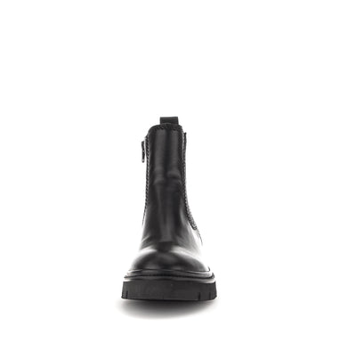 GABOR - 51.850.27 CHUNKY ZIP ANKLE BOOT - BLACK LEATHER