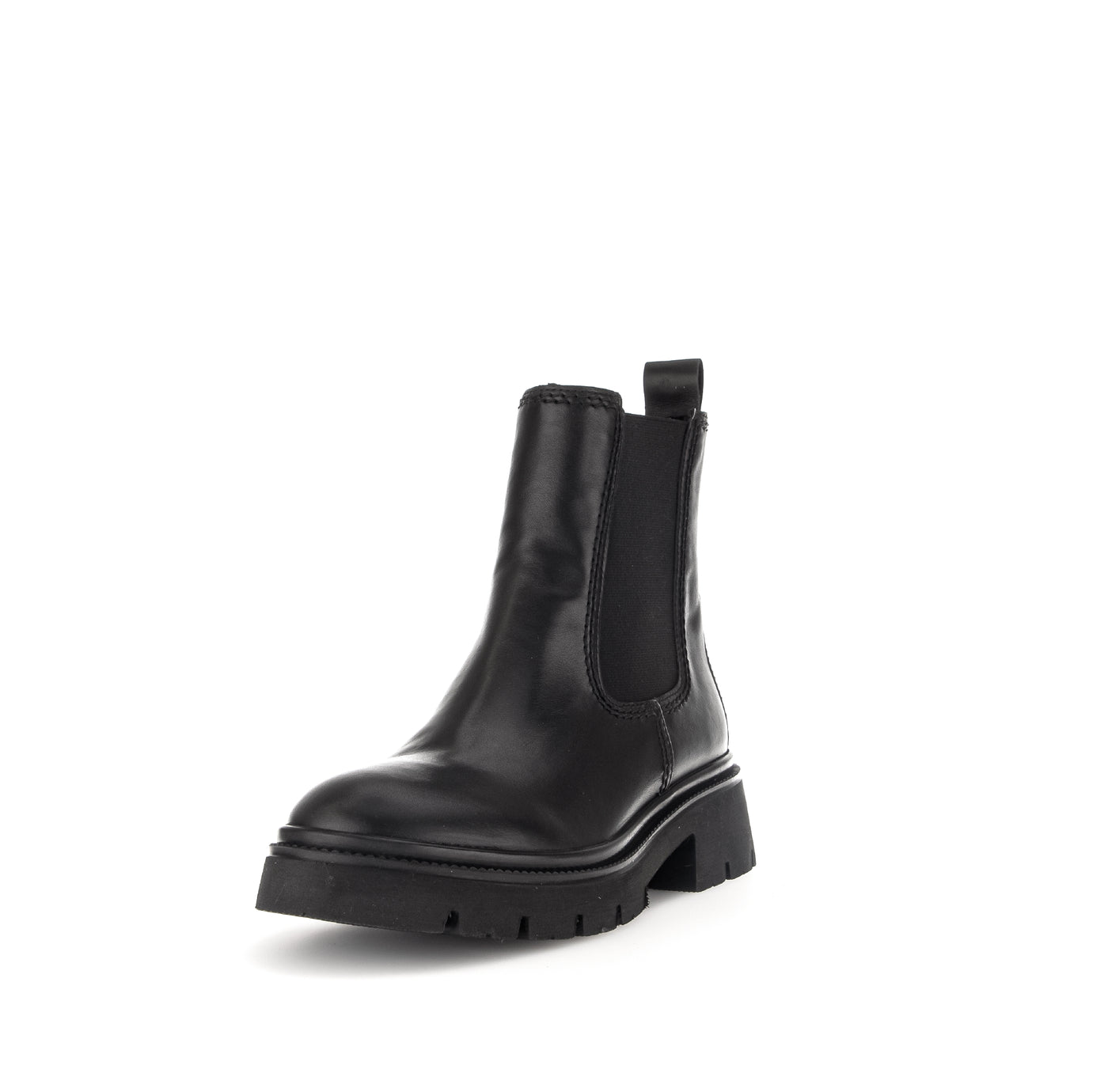 GABOR - 51.850.27 CHUNKY ZIP ANKLE BOOT - BLACK LEATHER