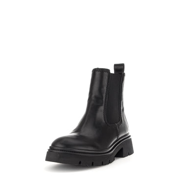 GABOR - 51.850.27 CHUNKY ZIP ANKLE BOOT - BLACK LEATHER