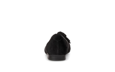 GABOR - 52.462.47 FLAT POMP - BLACK SUEDE