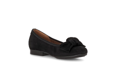GABOR - 52.462.47 FLAT POMP - BLACK SUEDE