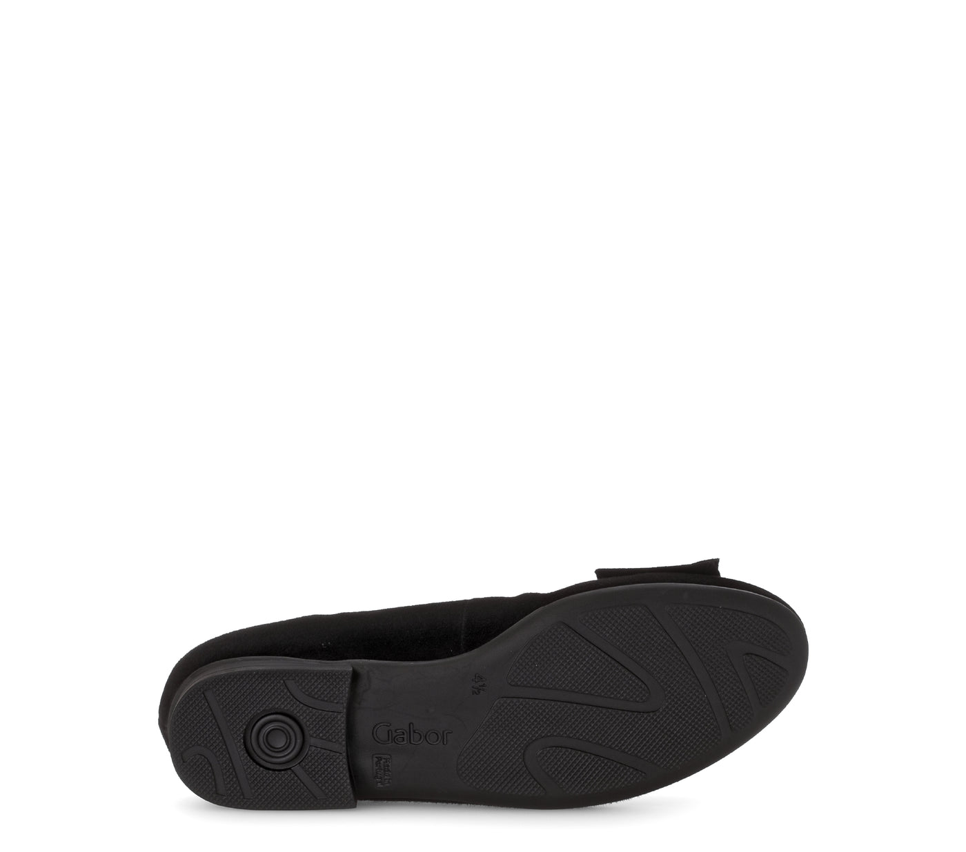 GABOR - 52.462.47 FLAT POMP - BLACK SUEDE