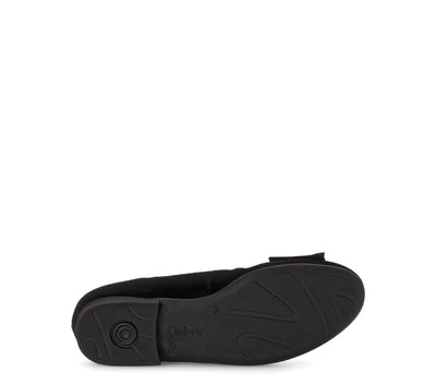 GABOR - 52.462.47 FLAT POMP - BLACK SUEDE