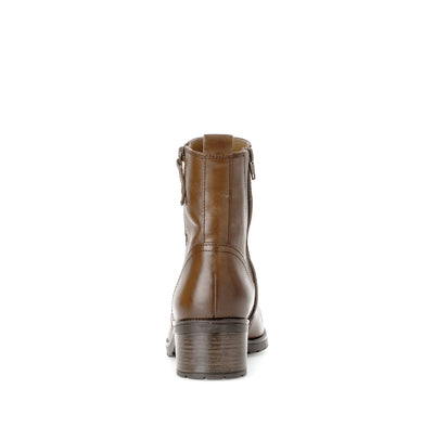 GABOR - 52.811.53 MEDIUM HEEL ZIP ANKLE BOOT - CAMEL LEATHER