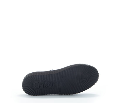 GABOR - 53.200.97 LACED WEDGE SHOE - BLACK PATENT