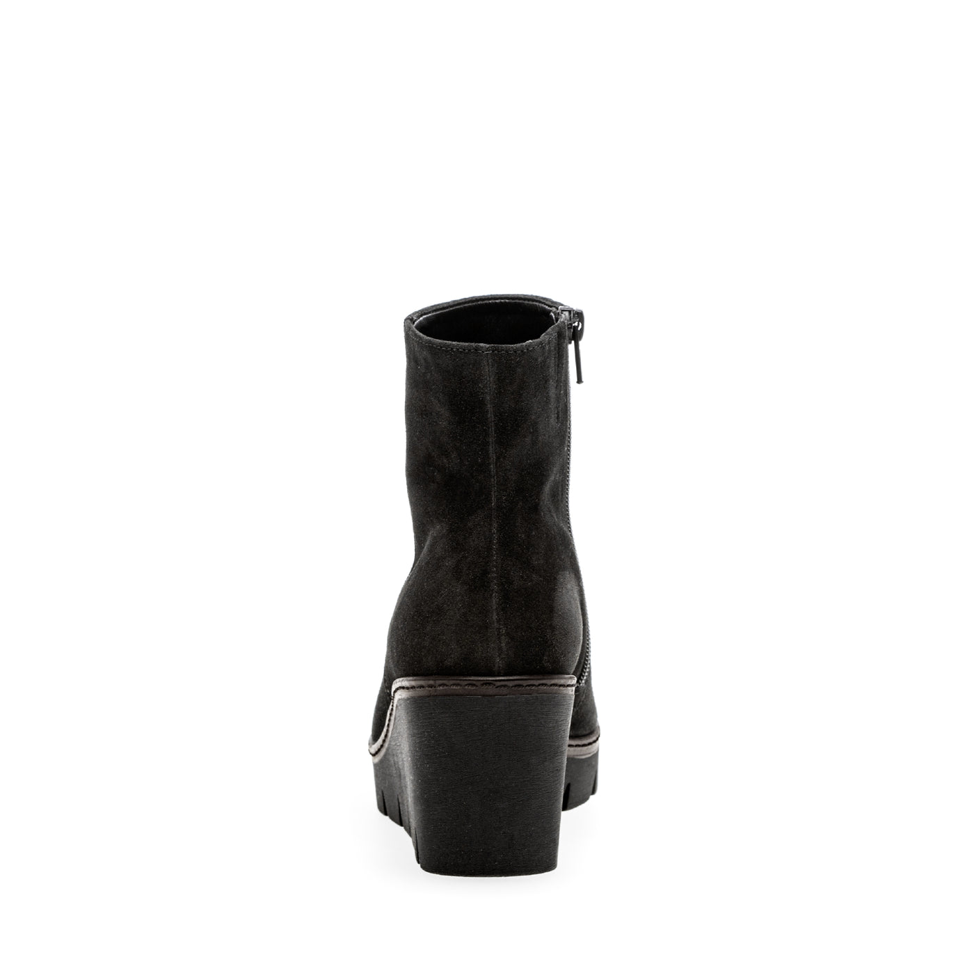 GABOR - 54.780.17 MEDIUM WEDGE ANKLE BOOT - BLACK SUEDE