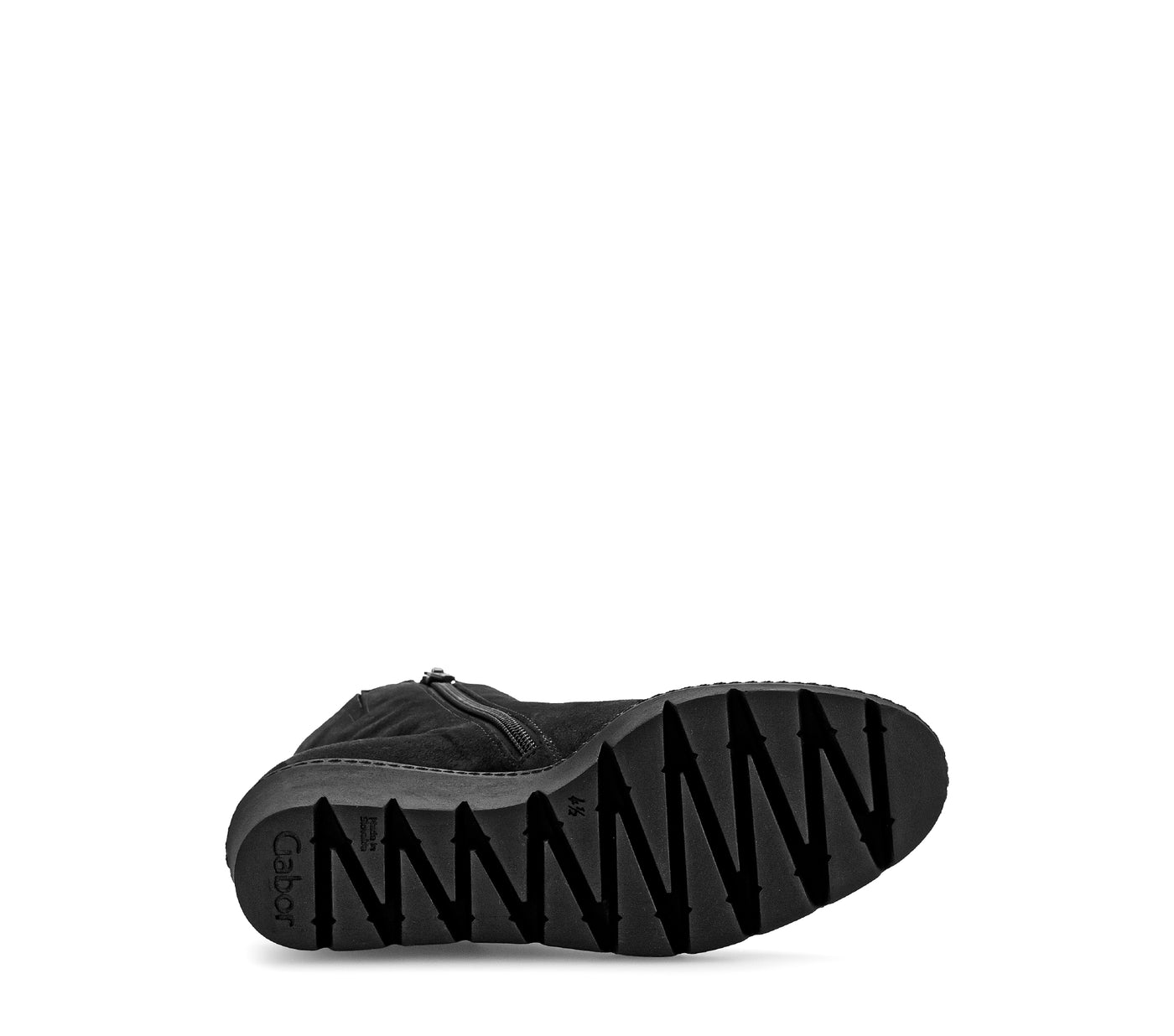 GABOR - 54.780.17 MEDIUM WEDGE ANKLE BOOT - BLACK SUEDE