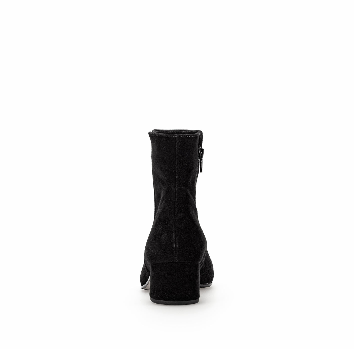 GABOR - 55.680.17 LOW BLOCK HEEL ANKLE BOOT - BLACK SUEDE