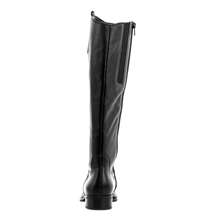 GABOR - 71.648.27 LOW HEEL LONG BOOT - BLACK LEATHER