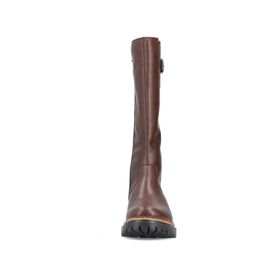 Rieker Low Heel Cosy-Lined Chunky Brown Boot - Model 72694-25