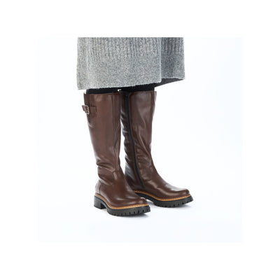 Rieker Low Heel Cosy-Lined Chunky Brown Boot - Model 72694-25