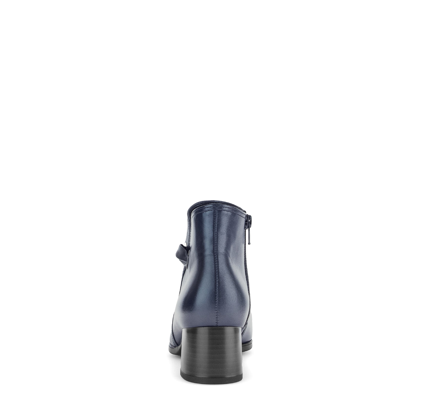 GABOR - 72.827.56 MEDIUM HEEL ANKLE BOOT - NAVY LEATHER