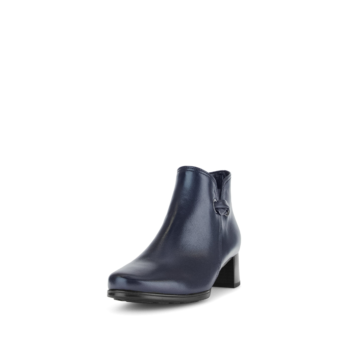 GABOR - 72.827.56 MEDIUM HEEL ANKLE BOOT - NAVY LEATHER
