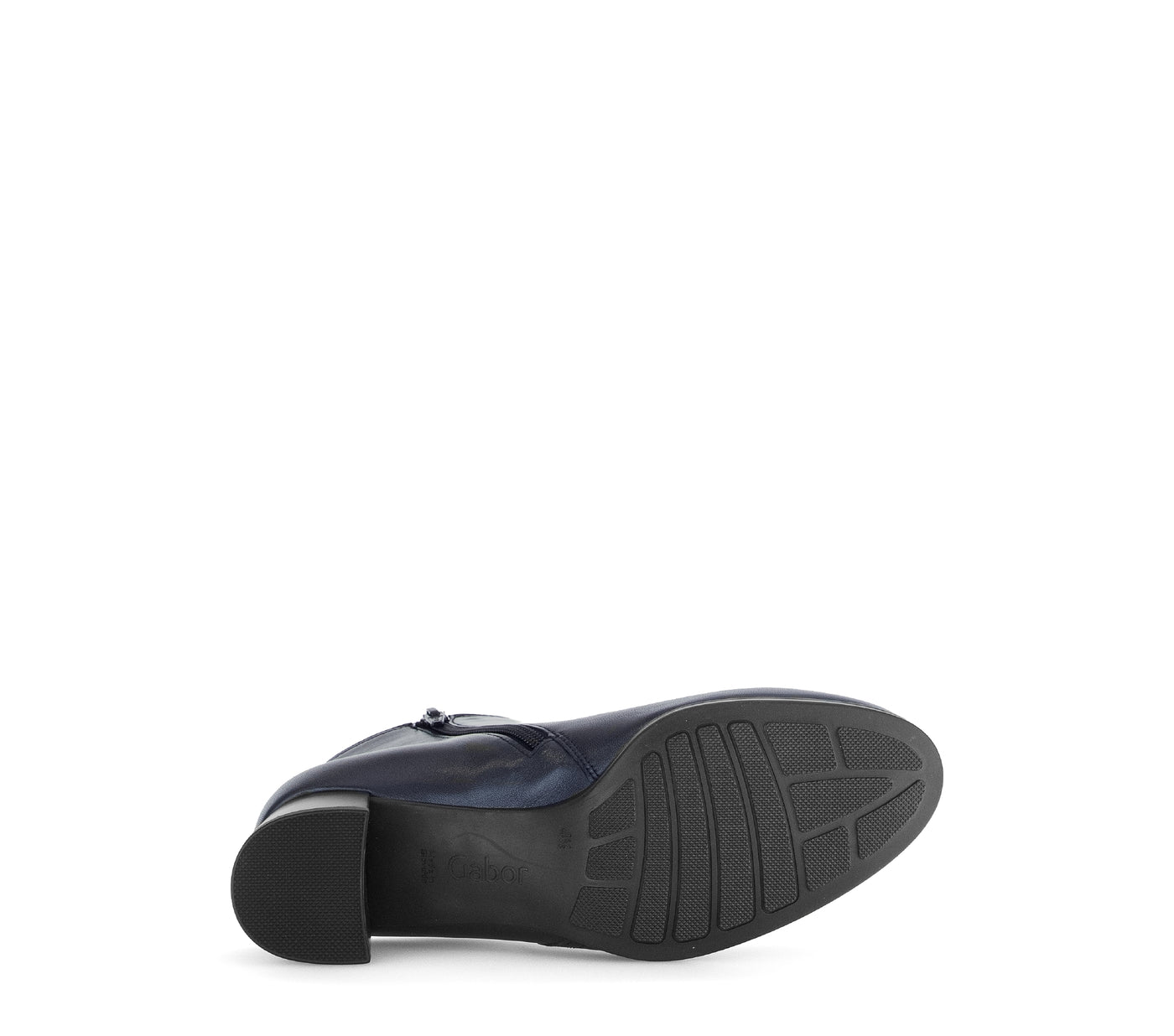 GABOR - 72.827.56 MEDIUM HEEL ANKLE BOOT - NAVY LEATHER