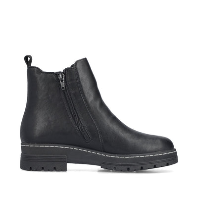 RIEKER - 73892-00 CHUNKY CHELSEA BOOT WITH ZIP - BLACK