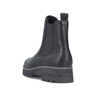 RIEKER - 73892-00 CHUNKY CHELSEA BOOT WITH ZIP - BLACK