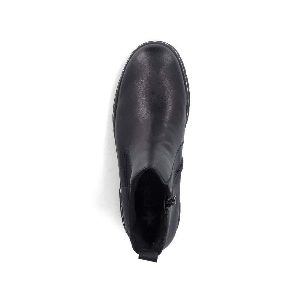 RIEKER - 73892-00 CHUNKY CHELSEA BOOT WITH ZIP - BLACK