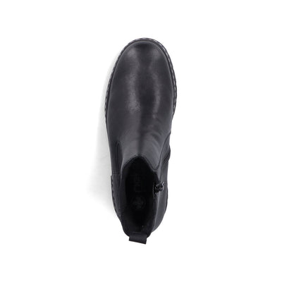 RIEKER - 73892-00 CHUNKY CHELSEA BOOT WITH ZIP - BLACK