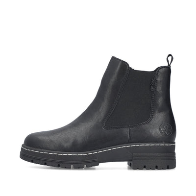 RIEKER - 73892-00 CHUNKY CHELSEA BOOT WITH ZIP - BLACK