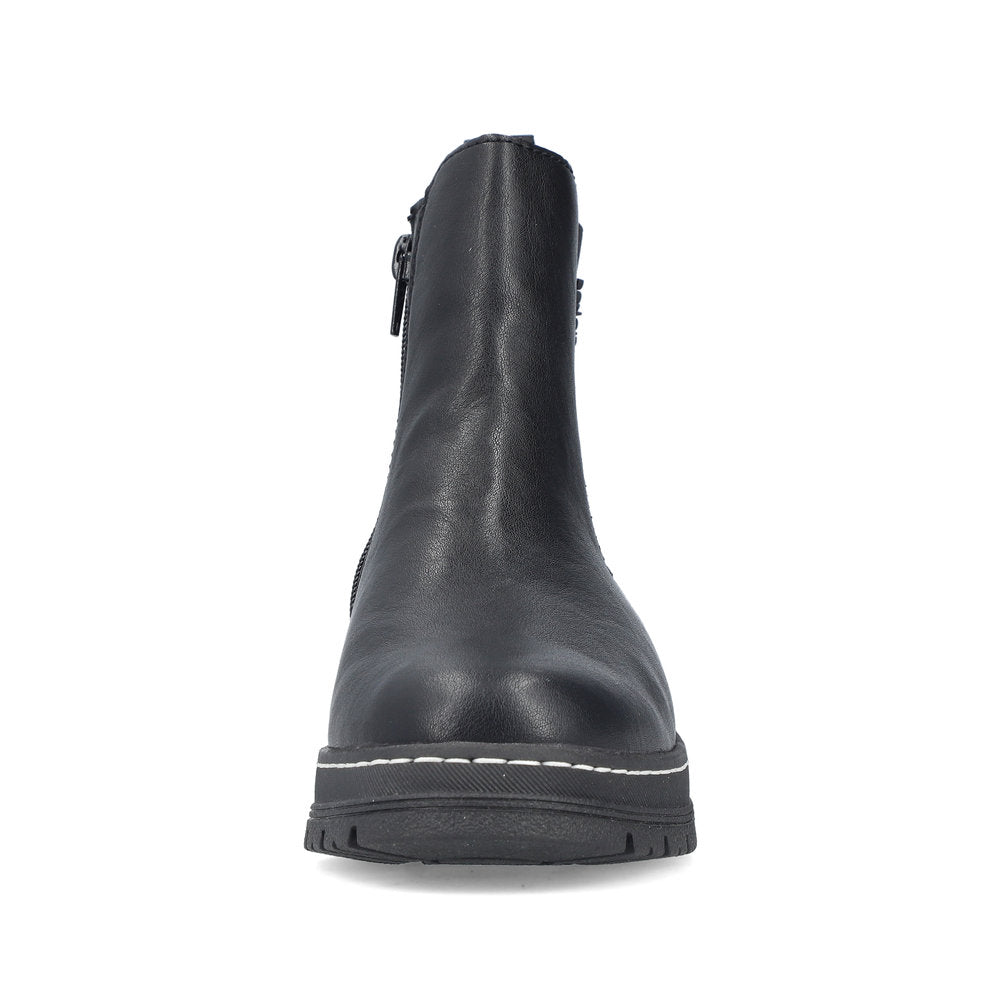 RIEKER - 73892-00 CHUNKY CHELSEA BOOT WITH ZIP - BLACK