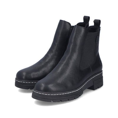 RIEKER - 73892-00 CHUNKY CHELSEA BOOT WITH ZIP - BLACK