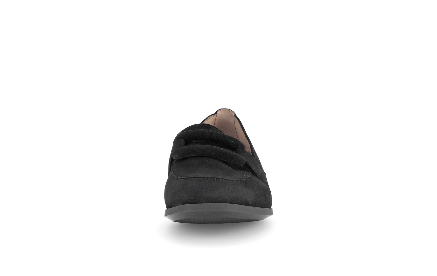 Gabor 75.273.17 Black Suede Flat Loafers for Women