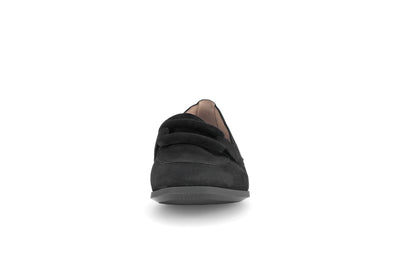 Gabor 75.273.17 Black Suede Flat Loafers for Women