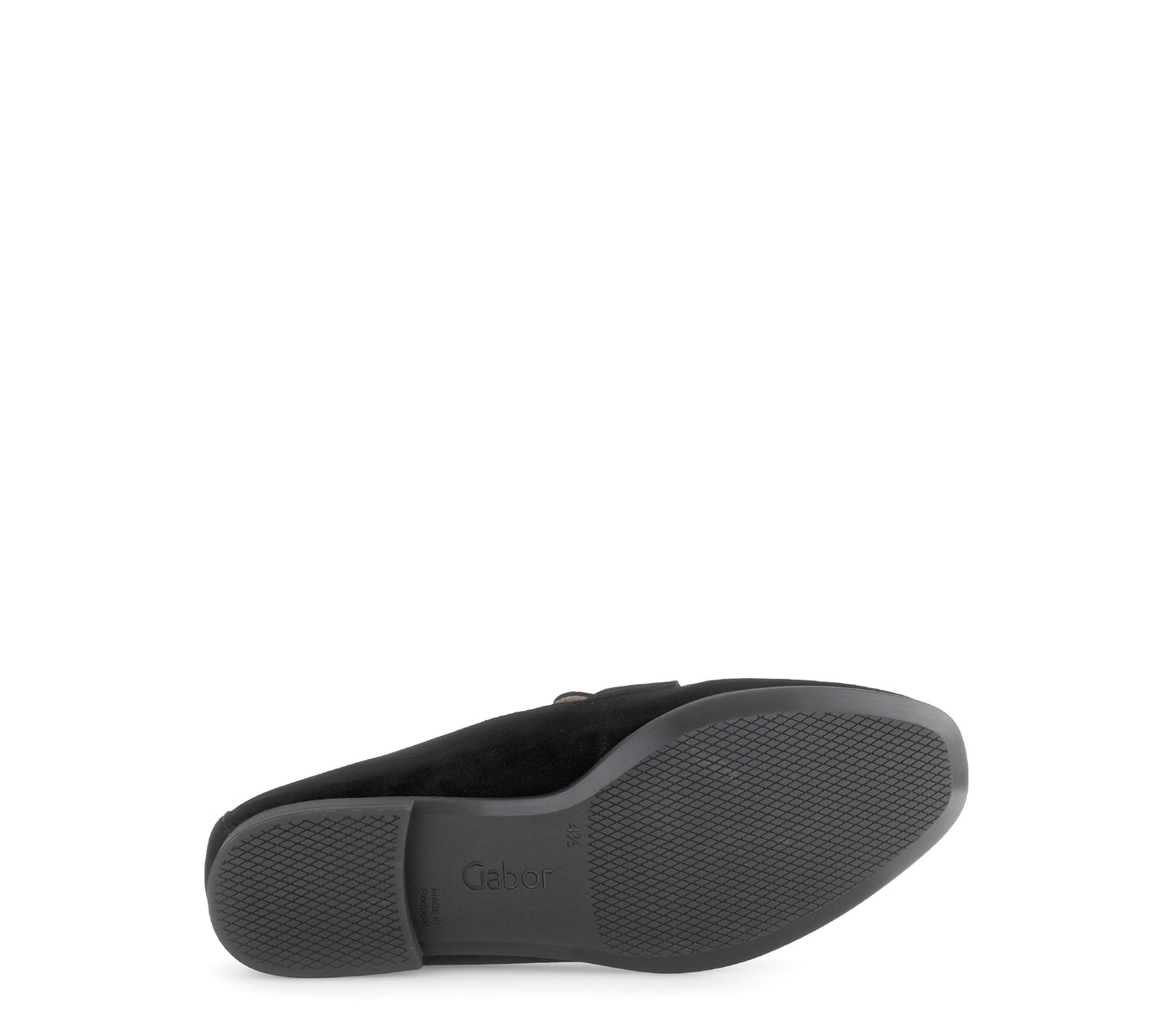 Gabor 75.273.17 Black Suede Flat Loafers for Women