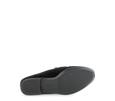 Gabor 75.273.17 Black Suede Flat Loafers for Women