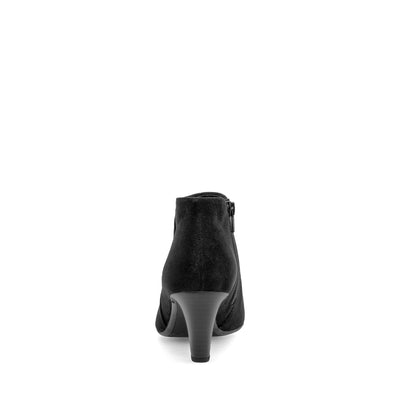 GABOR - 75.850.47 MEDIUM HEEL ANKLE BOOT - BLACK SUEDE