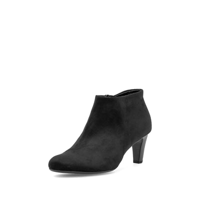 GABOR - 75.850.47 MEDIUM HEEL ANKLE BOOT - BLACK SUEDE