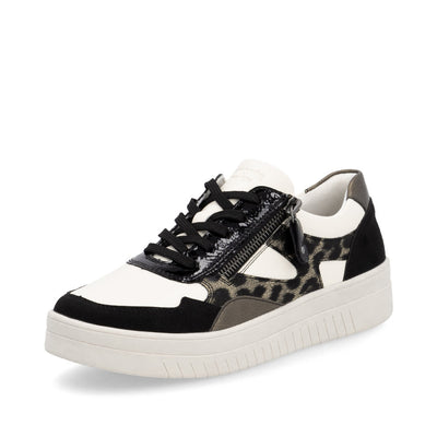 REMONTE - D0J04-60 LACED FASHION SHOE - BLACK/CREAM