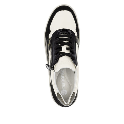 REMONTE - D0J04-60 LACED FASHION SHOE - BLACK/CREAM