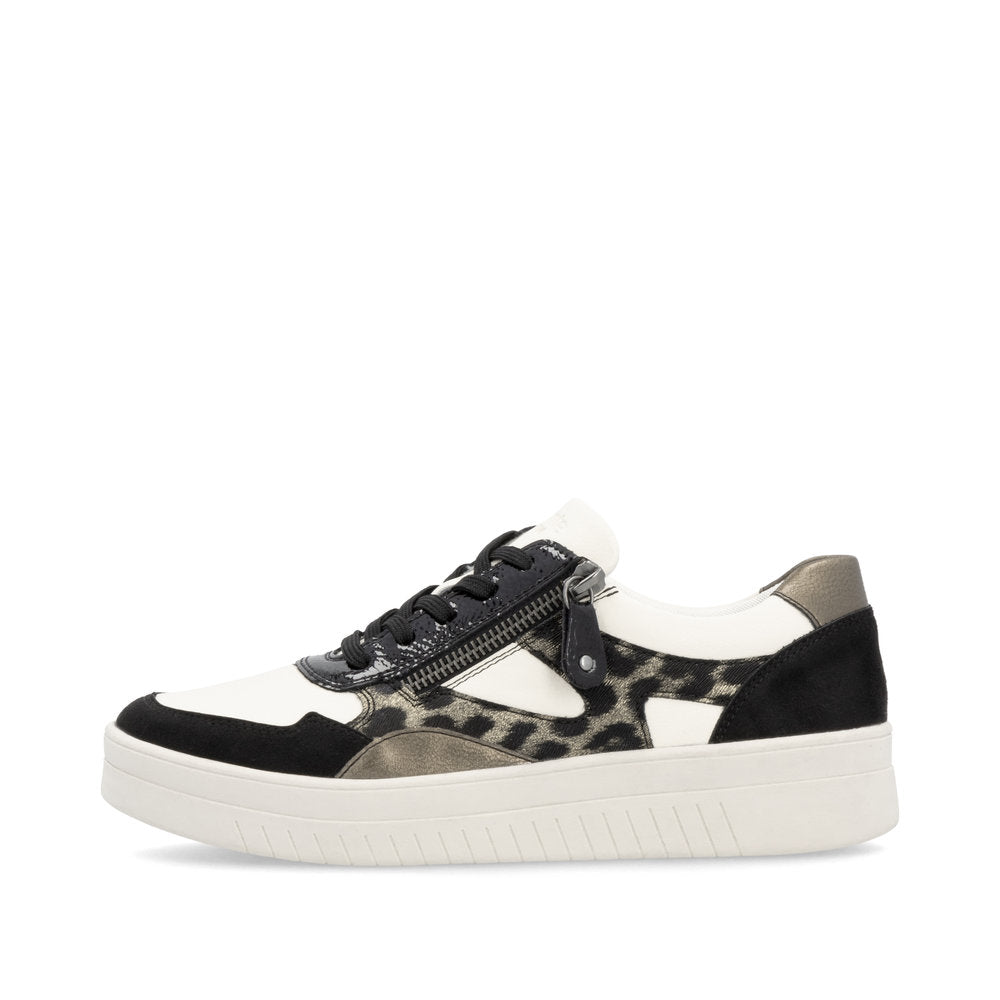 REMONTE - D0J04-60 LACED FASHION SHOE - BLACK/CREAM
