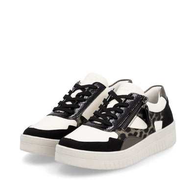 REMONTE - D0J04-60 LACED FASHION SHOE - BLACK/CREAM
