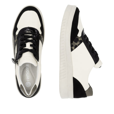 REMONTE - D0J04-60 LACED FASHION SHOE - BLACK/CREAM