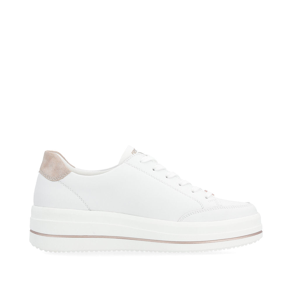 REMONTE - D1C02-80 LACED PLATFORM SHOE - WHITE COMBI