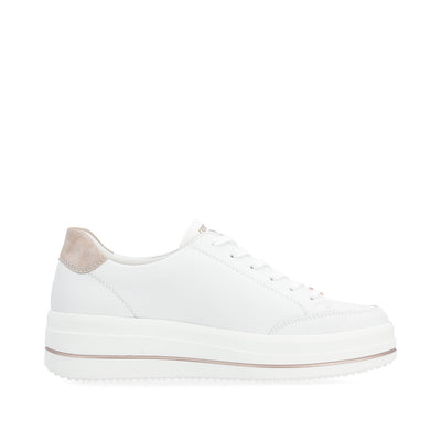 REMONTE - D1C02-80 LACED PLATFORM SHOE - WHITE COMBI